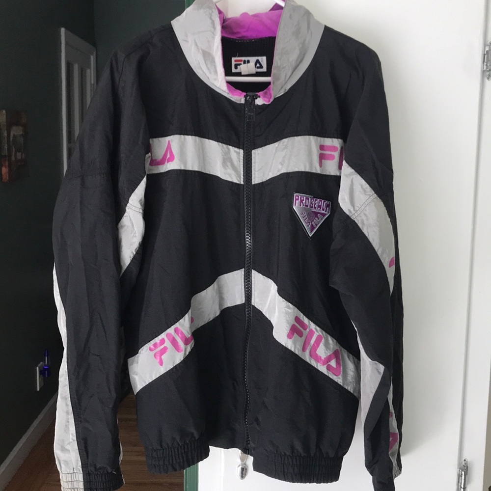 Vintage Unisex Pro beach Fila windbreaker Large